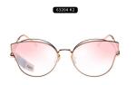 KIDS NON PORLARIZED SUNGLASSES 63204 PINK LENS CAT EYE METAL FRAME