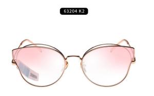 China KIDS NON PORLARIZED SUNGLASSES 63204 PINK LENS CAT EYE METAL FRAME wholesale