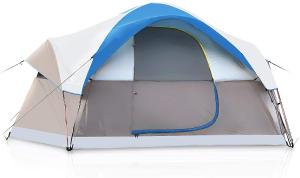 China 6 Person Dome Camping Tent With 190T Silver Plasters Rainfly wholesale