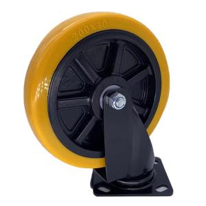 China Swivel Plate Castors TPE Tread Casters Wheel For Industry 6 Inch wholesale