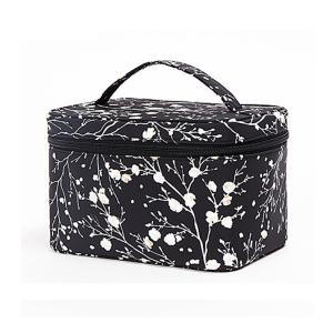 China Large Capacity Zipper Nylon Travel Floral Makeup Cosmetic Bags wholesale