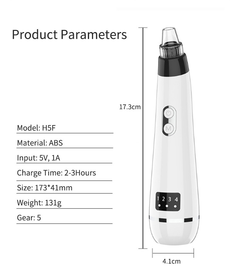 3 Hours Charge ABS USB Vacuum Blackhead Remover