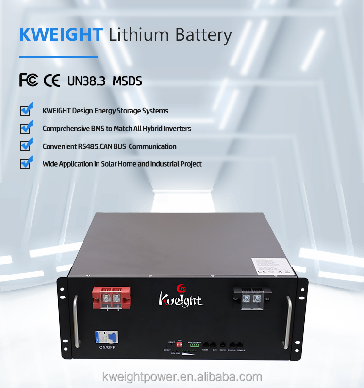 RS485 Lithium Battery Module Rack Mount Lifepo4 Battery For Solar Pv System