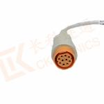 10 Pin Female IBP Invasive Blood Pressure Cable Siemens Draeger