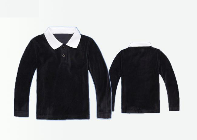 Long Sleeve Corduroy Girls School Uniform Dresses Thickness Suitable For Winter
