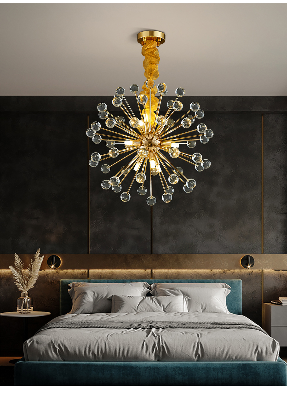Modern Crystal Chandelier Lighting For Living Room Bedroom Restaurant Dandelion Chandelier(WH-CY-207)