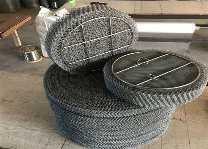 316 304 SS Knitted Wire Mesh Air Oil Mist Eliminator Acid Resistance