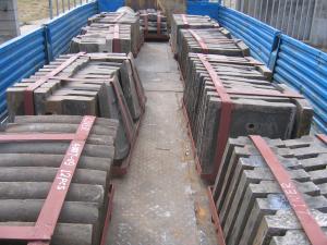 China Cement Mill Ball Mill Liners Mn18Cr2 Steel Casting Heat Treatment wholesale
