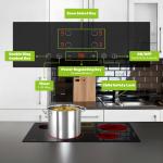 30 Inch Electric Cooktop 220-240V Built-In Ceramic Cooktop Stove Top 4 Burners