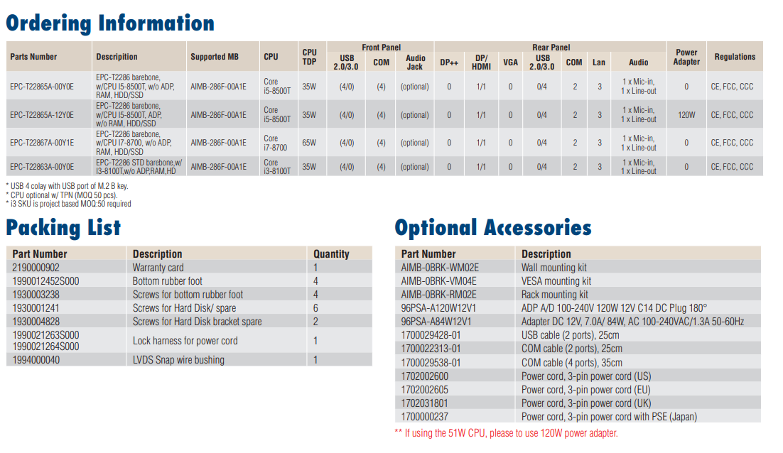 -Advantech- Embedded PCs EPC-T2000 Series EPC-T2285CA-00Y1E new and 100% Original ,price favorable Ready to Ship