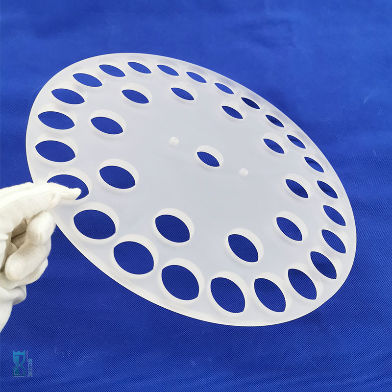 1-10mm Thickness Square Transparent Laser Dill Hole UVC Quartz Glass Plate