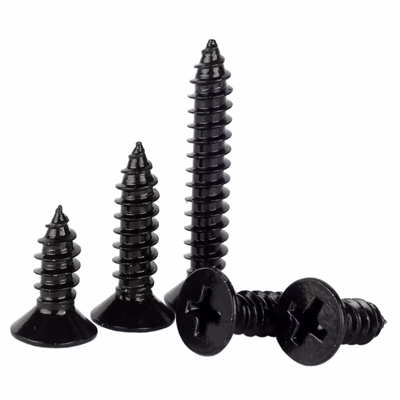 Custom Stainless Steel M5 m8 m12 Self tapping Screws SUS304, 304L, 316L, 316, 316Ti CSK Flat countersunk tapping screws