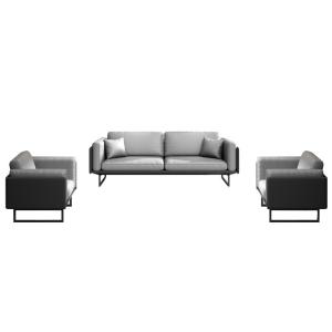 China Light Luxury Italian Modern Leather Sofa Coffee Table Set for Office Sectional Sofa wholesale