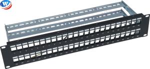 China 2U Network Patch Panels Cable Management Shielded 48 Port Rack Mount wholesale