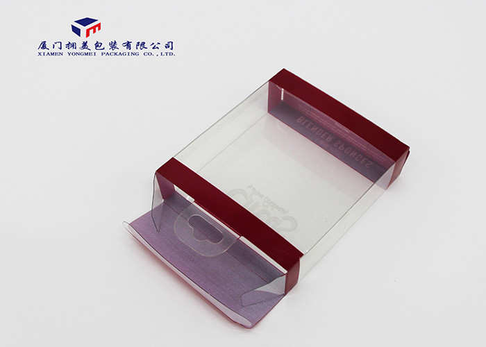Clear Hard Plastic Box Offset Printing 0.3MM Thickness PET Plastic Box With Hang Hole