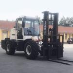 Small Off Road Forklift Truck White 42KW 1220mm Fork Length Infinitely