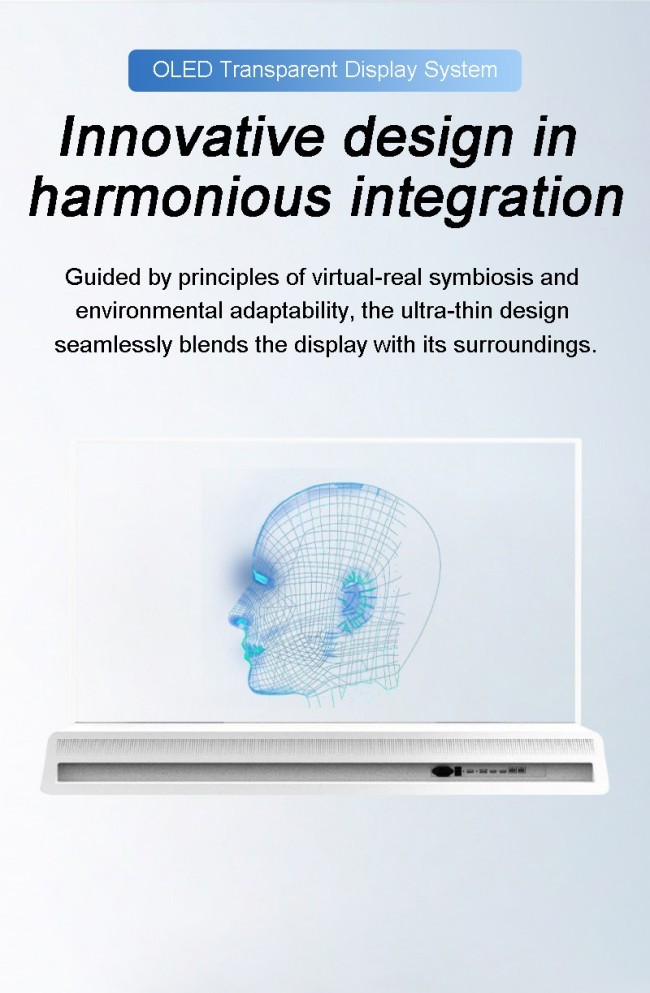 Ultra Thin Transparent OLED Display Monitor HD Clear See Through Digital Oled Panel