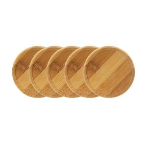 China small round bamboo coaster cup holder for customized wholesale