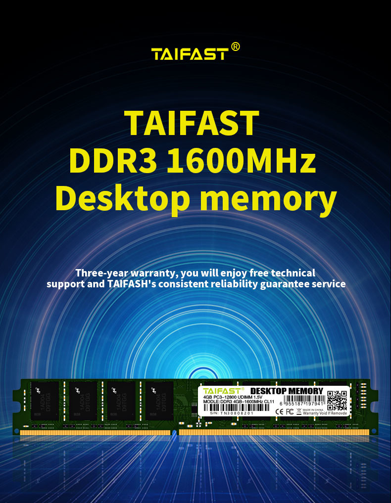 DDR3 Desktop Ram PC3 12800 Memory Ram 1600MHZ PC Micron Samsung Chip