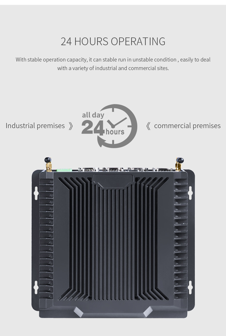 Mainframe SIM Card Slots Embedded Mini IPC Fanless Industrial Panel Pc