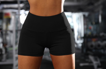 Women Workout Yoga Shorts High Waist Booty Short Pants