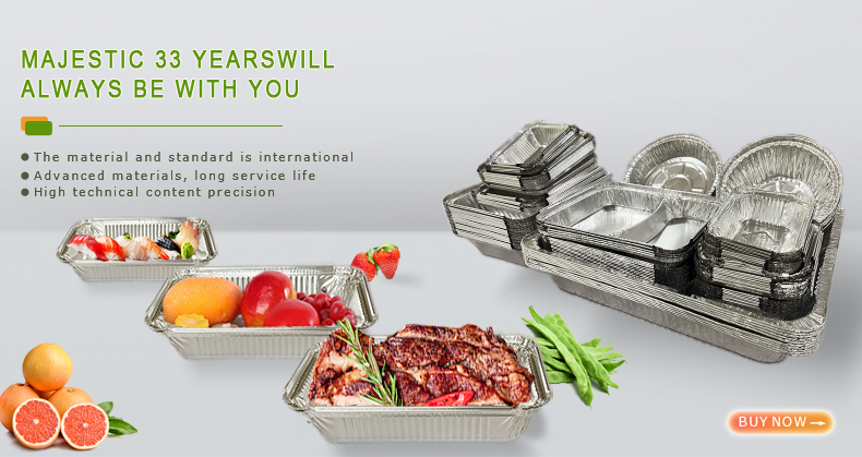 Custom Order Accepted Aluminum Foil Food Container for Rectangular Muffin Packaging