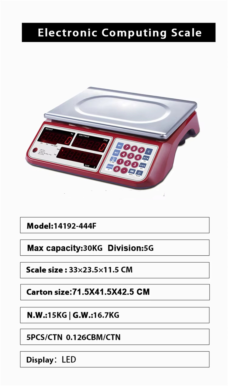 Weight Measuring Veidt Weighing 14192-444F 40kg 5g Acs Series 4v 4ah Battery for Digital Computing Scale User Manual