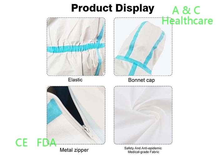 Medical Surgical Disposable Protective Coverall PP Non Woven Workwear Uniform