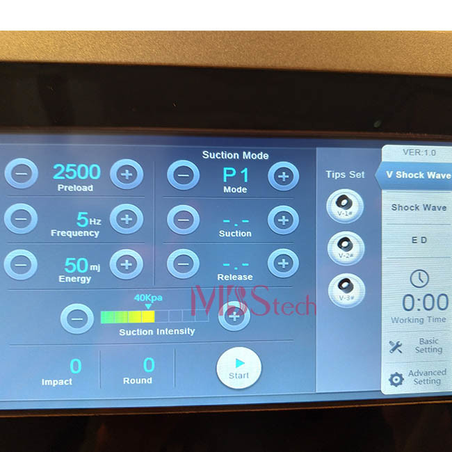 Vacuum ED Extracorporeal ESWT Shockwave Therapy Machine
