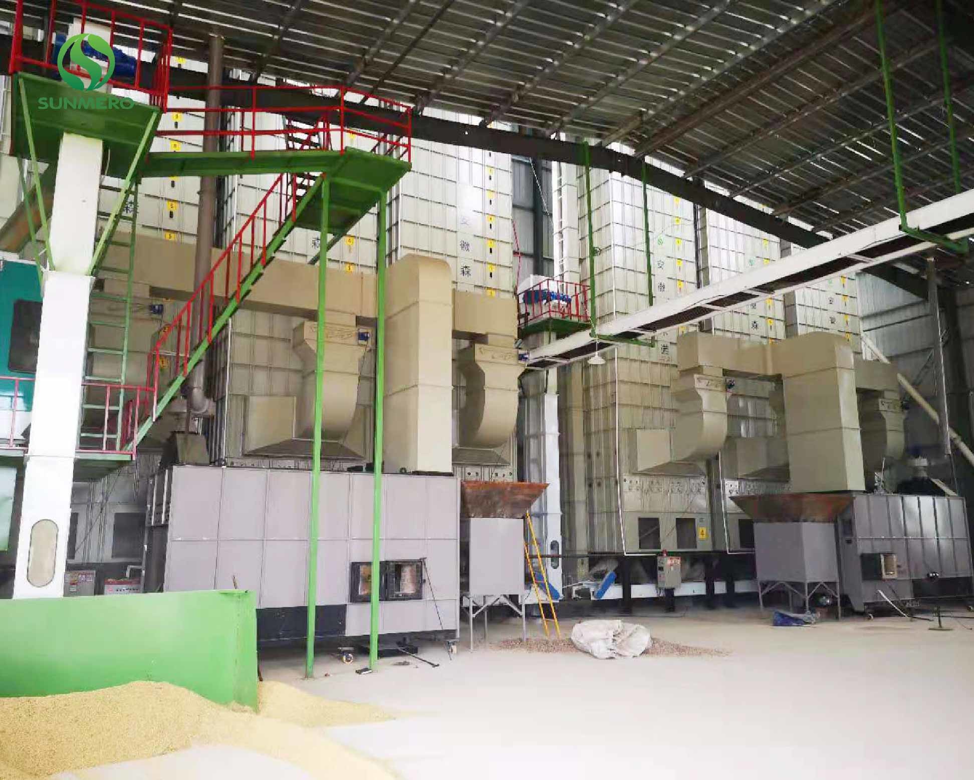 Vertical Multipurpose Grain Machinery Husk Furnace Dryer 30T