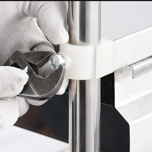 Stabilized Stainless Steel Medical Surgery Cart Clinic Infusion Car Beauty Salon Shelf