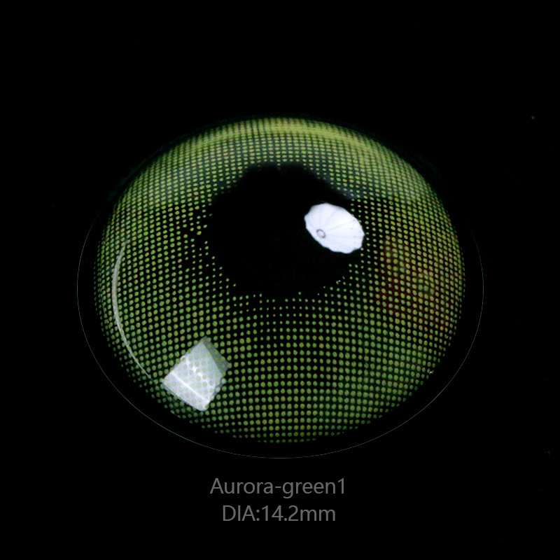 Transparent Prescribed Colored Contacts Aurora Brown Lenses