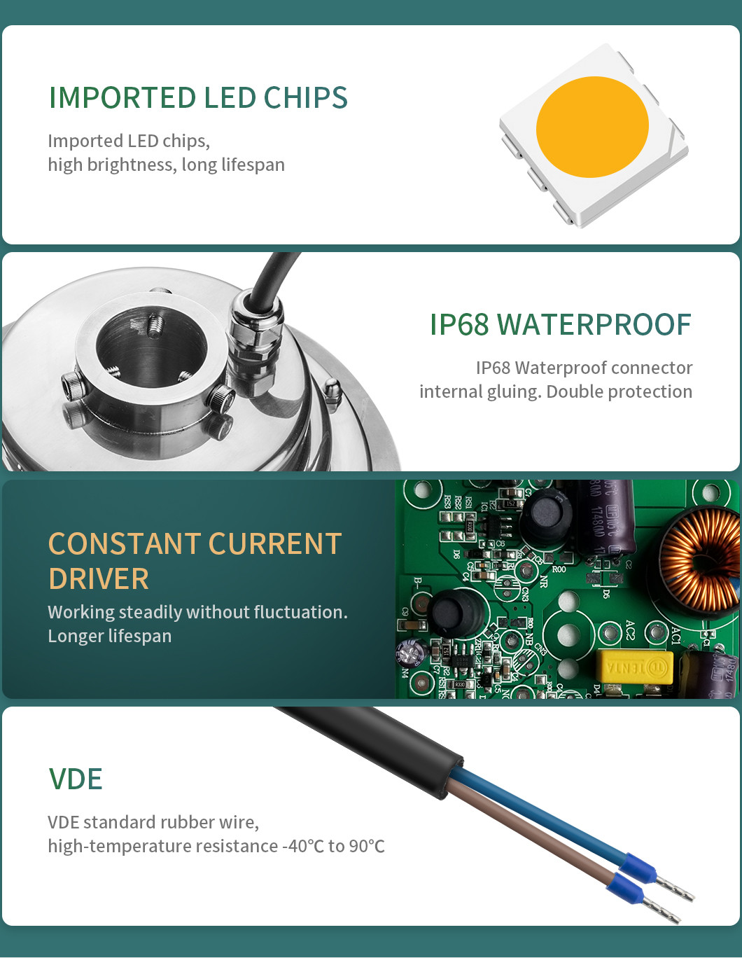 12W SMD3535 SS316L Rgb Led Fountain Light 350lm DMX Control