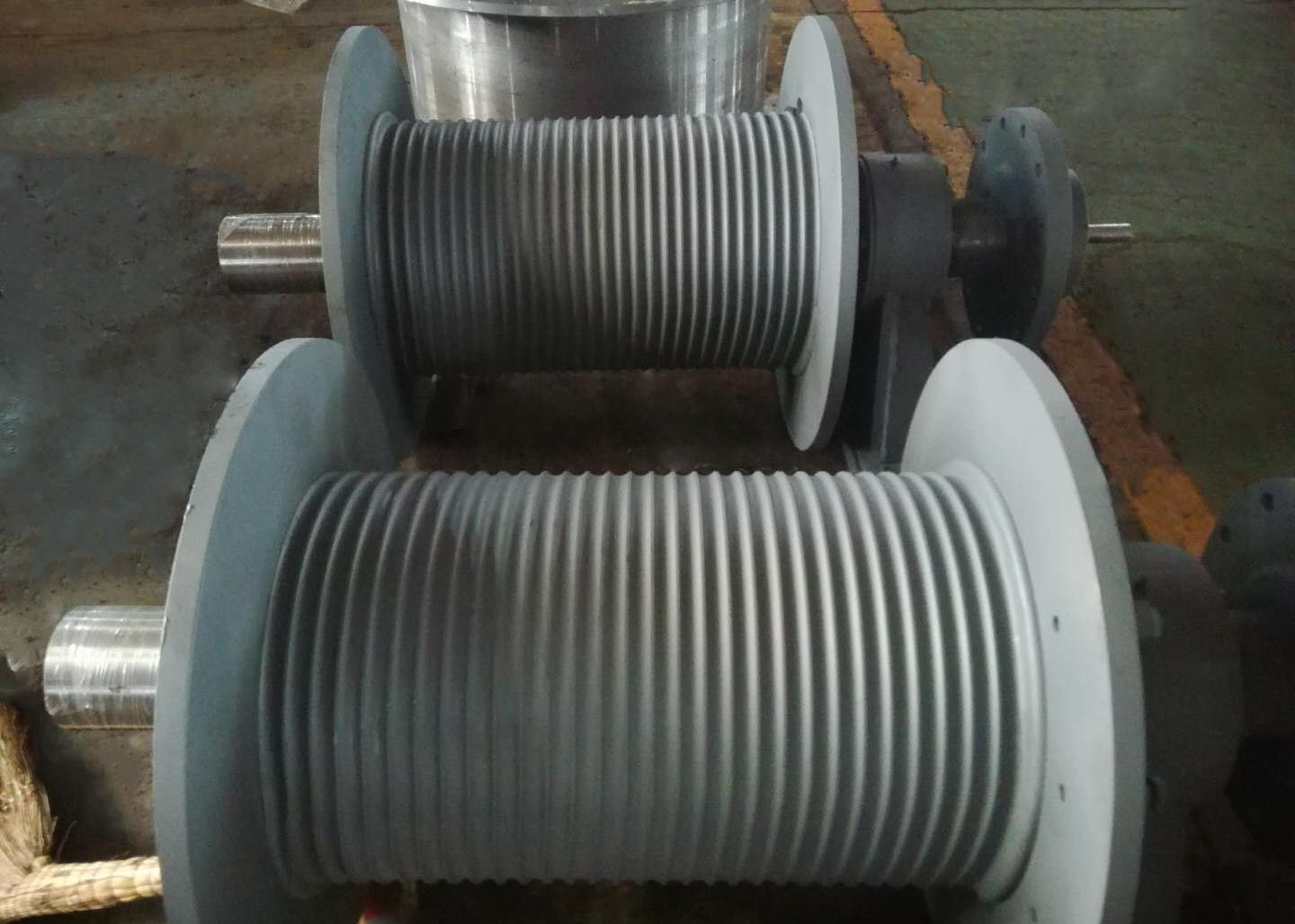 S355 J2G3 Spiral Grooving Hoist Barrel for Hydraulic Winch / Windlass