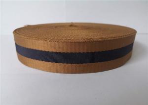 China 3.5cm Polyester Webbing Tape Brown Blue Color Twill Soft Breathable Inelastic wholesale