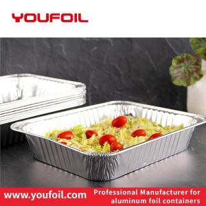 China Wrinkle Wall Disposable Aluminum Foil Container For Fast Food wholesale