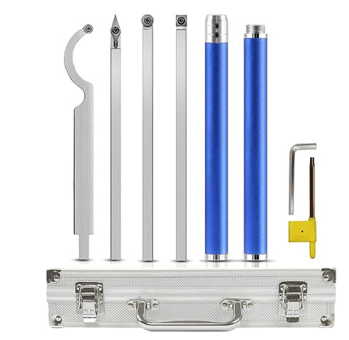 8pcs Set Carbide Lathe Tools With Aluminum Alloy Handle For Woodturning
