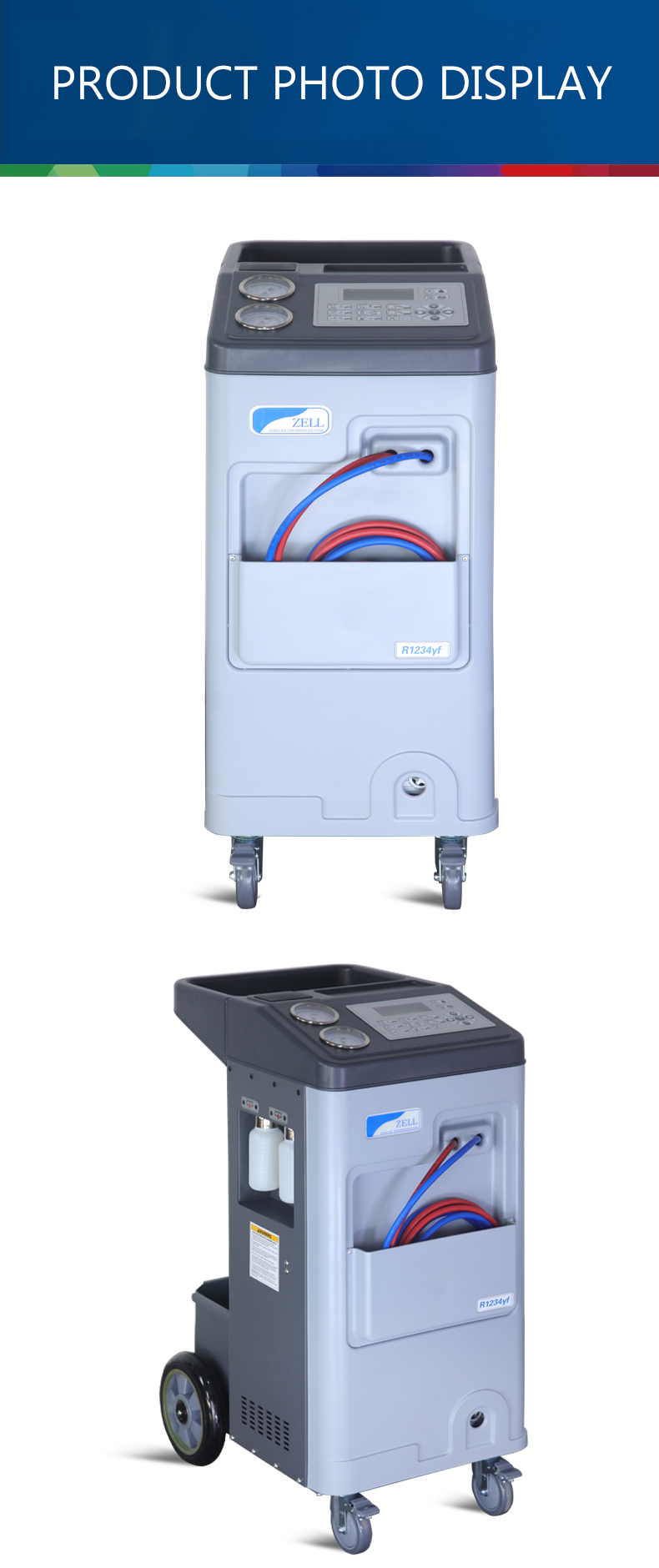 R1234yf Automatic AC Refrigerant Recovery Machine AC Service Station 220V