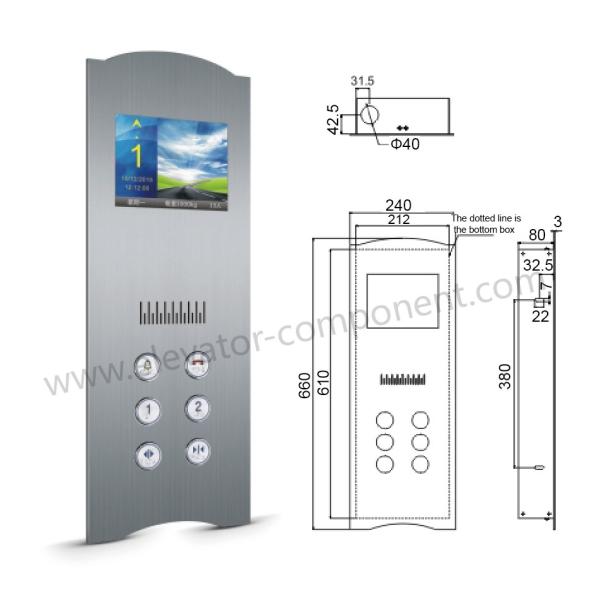 Elevator COP And Elevator LOP, Elevator COP Lop / Factory Price Stainless Steel Elevator Panel Cop Lop