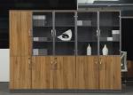 Wooden Office Storage Cabinets , Lockable Filing Cabinets With Tempered Glass