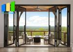 Outdoor Aluminium Bi Folding Glass Door Accordion Sliding Patio Folding Doors