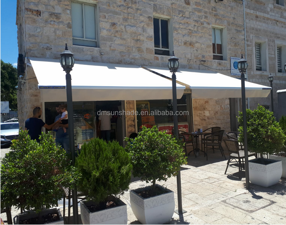 Outdoor Balcony Sunshade Strong Motorized Open Retractable Awnings