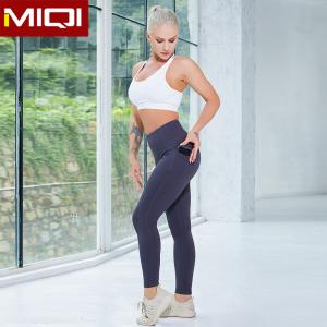 China Wholesale 2 Pieces Sport Clothing Set With Pocket Solid Fitness Leggings Women High Impact Sports Bra Set wholesale