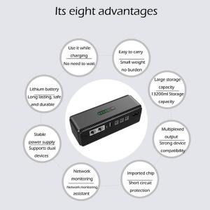 China Mini Ups 12v 2a 18w 10400mah 20800mah Wifi Router Bms 5v 9v 12v Dc Output wholesale