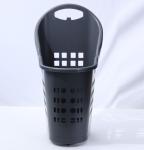 Gray Big Size Trolley Basket Supermarket Hand Pull Plastic Grocery Basket