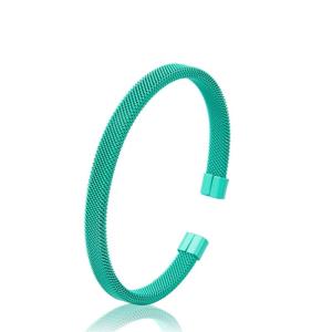 China Nickel Free Stainless Steel Bangle Bracelet , Green Cuff Bangle Bracelet wholesale