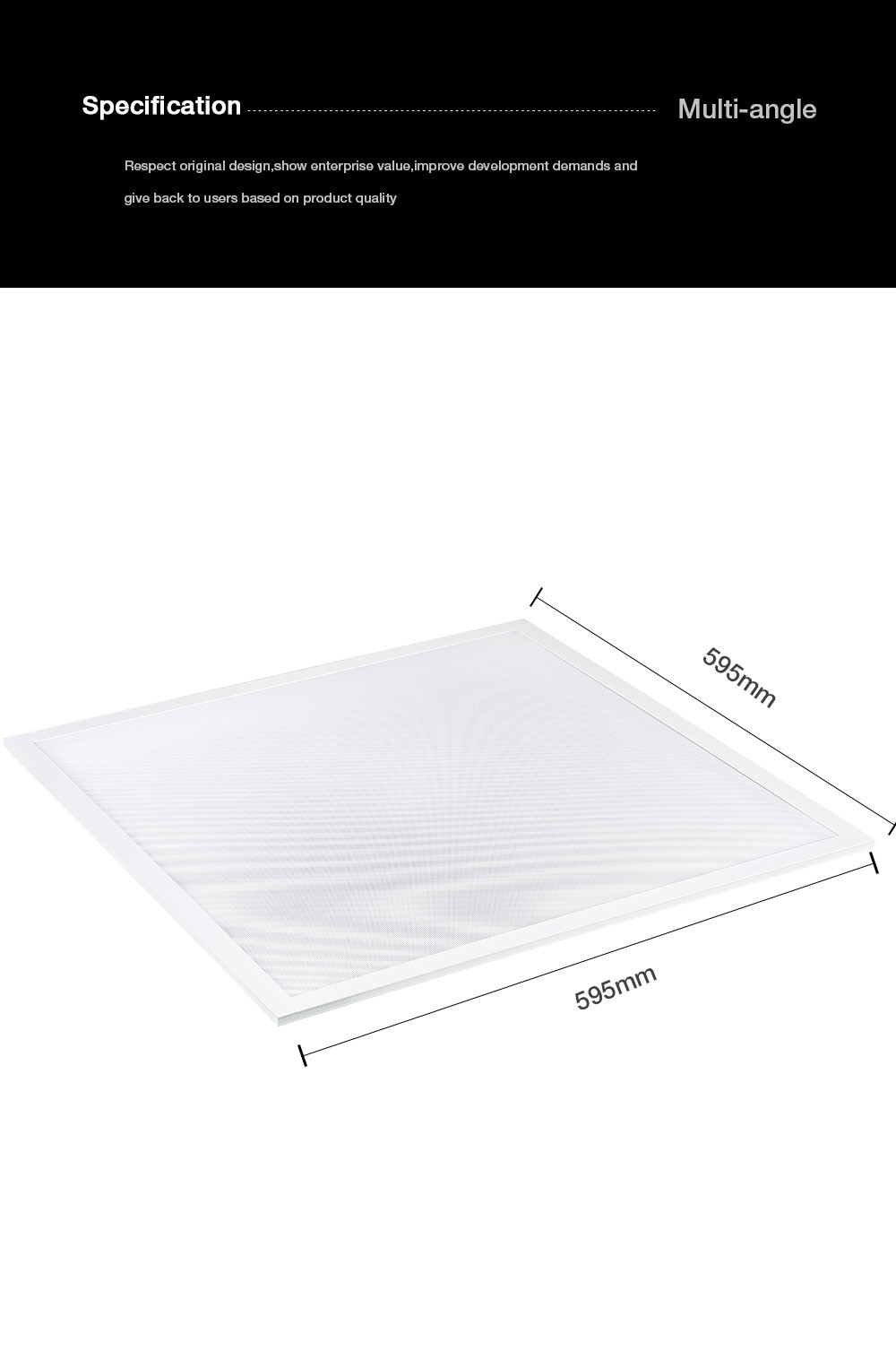 Glare Free Slim IP65 LED Panel Light Recessed SMD For Retail Shop