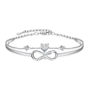 China 3A Crystal Sterling Silver Jewelry Bracelets wholesale
