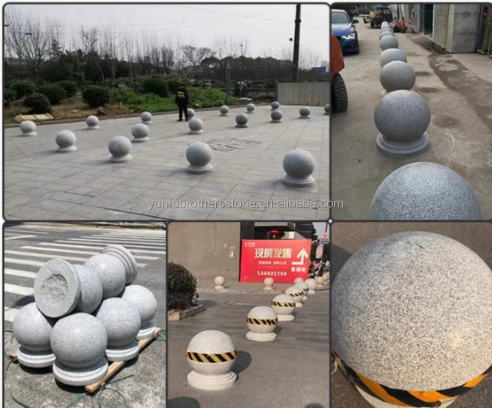 Modern Luxury Granite Floor Tile for Polished Surface Outdoor Barricade Ball Parking