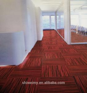 China Chine made multi level loop striped Nylon carpet tile wholesale
